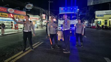 Mengantisipasi lonjakan arus kendaraan di kawasan Pelabuhan Ketapang, Polresta Banyuwangi Polda Jatim mengerahkan seluruh kekuatan personelnya